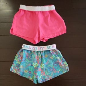 LOT OF 2 GIRL'S SOFFE SHORTS HOT PINK & TURQUOISE